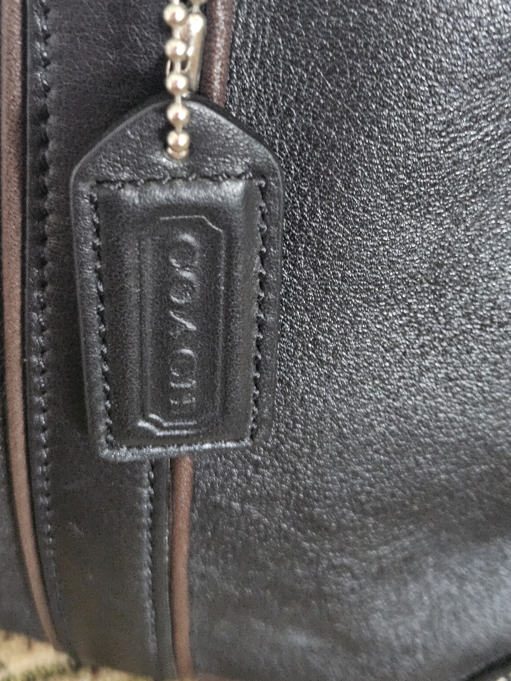 Coach Black Leather Tote Bag - Picture 5 of 9